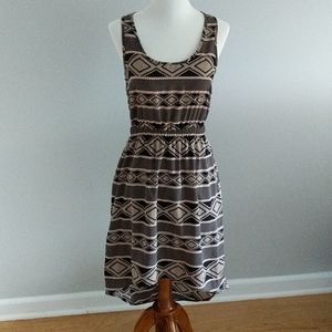 Aztec Print Sleeveless Dress